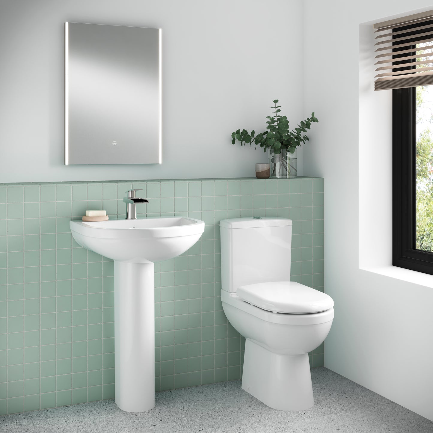 Ivo 550mm 1TH Basin & Pedestal