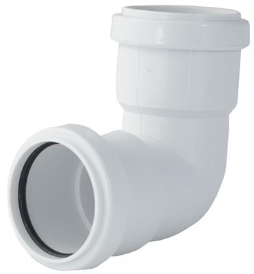 Push Fit 32mm 90 Degree Bend White