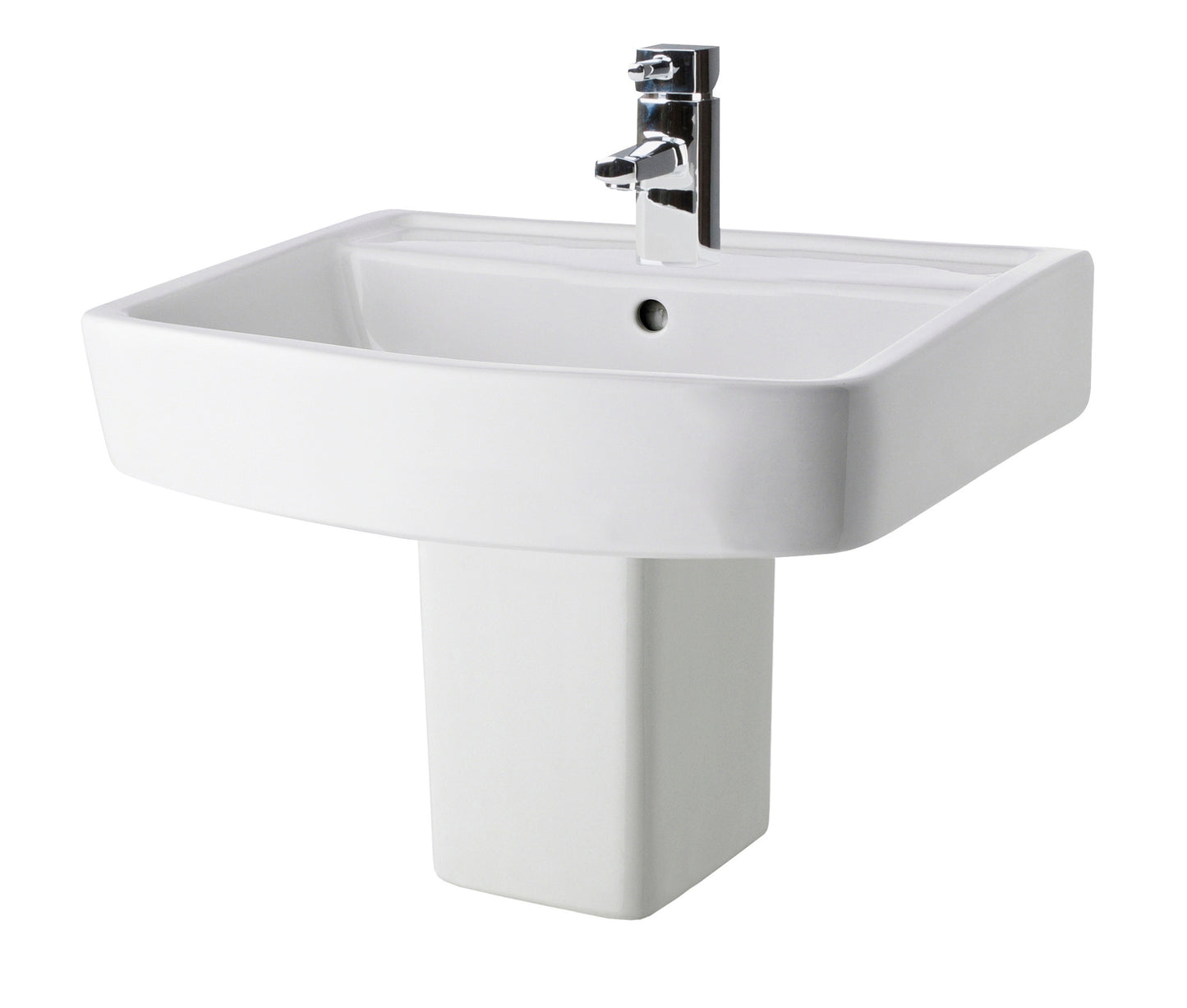Bliss 520mm 1TH Basin & Semi Pedestal