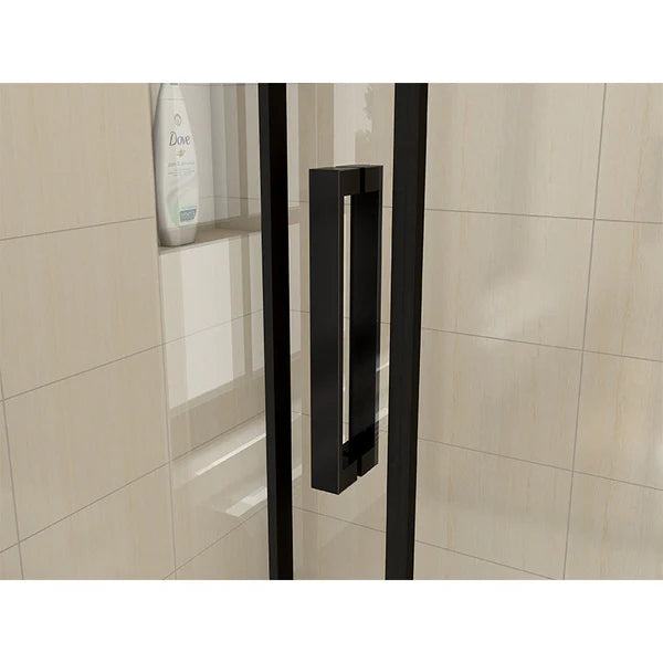 Aspire 8mm Black Sliding Shower Door 1400mm