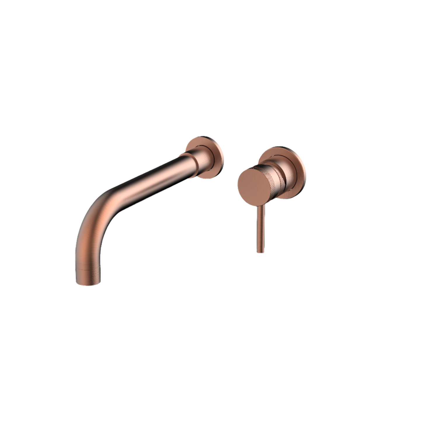 Clarity Knurled Brushed Bronze Wall Mounted Basin Mixer