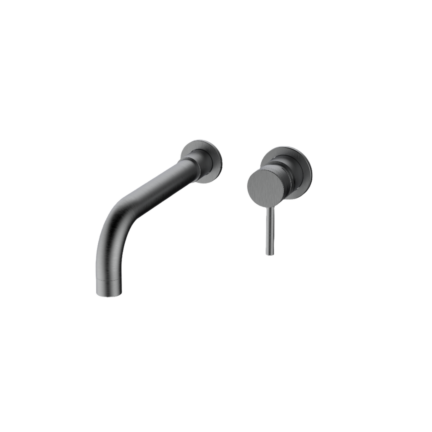 Clarity Knurled Gunmetal Wall Mounted Basin Mixer