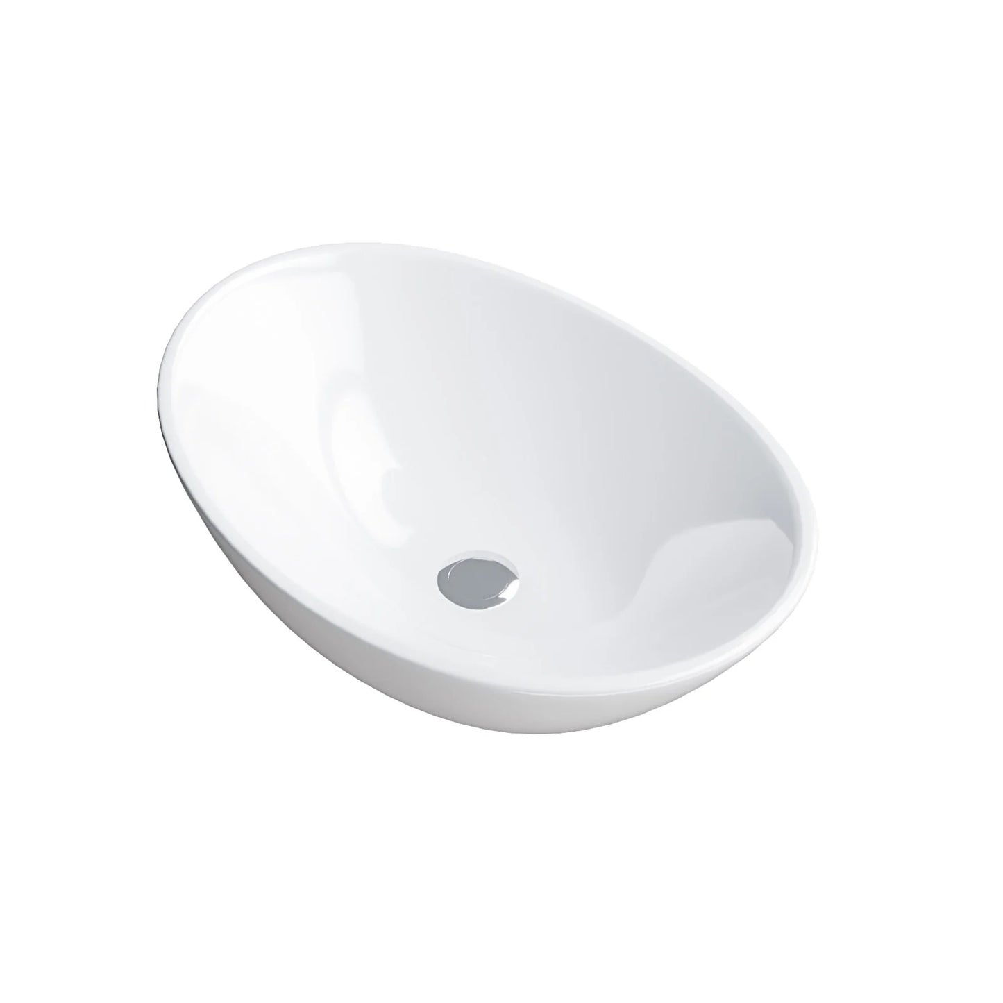IV8021 410 X 335mm Oval Counter Top Basin Gloss White