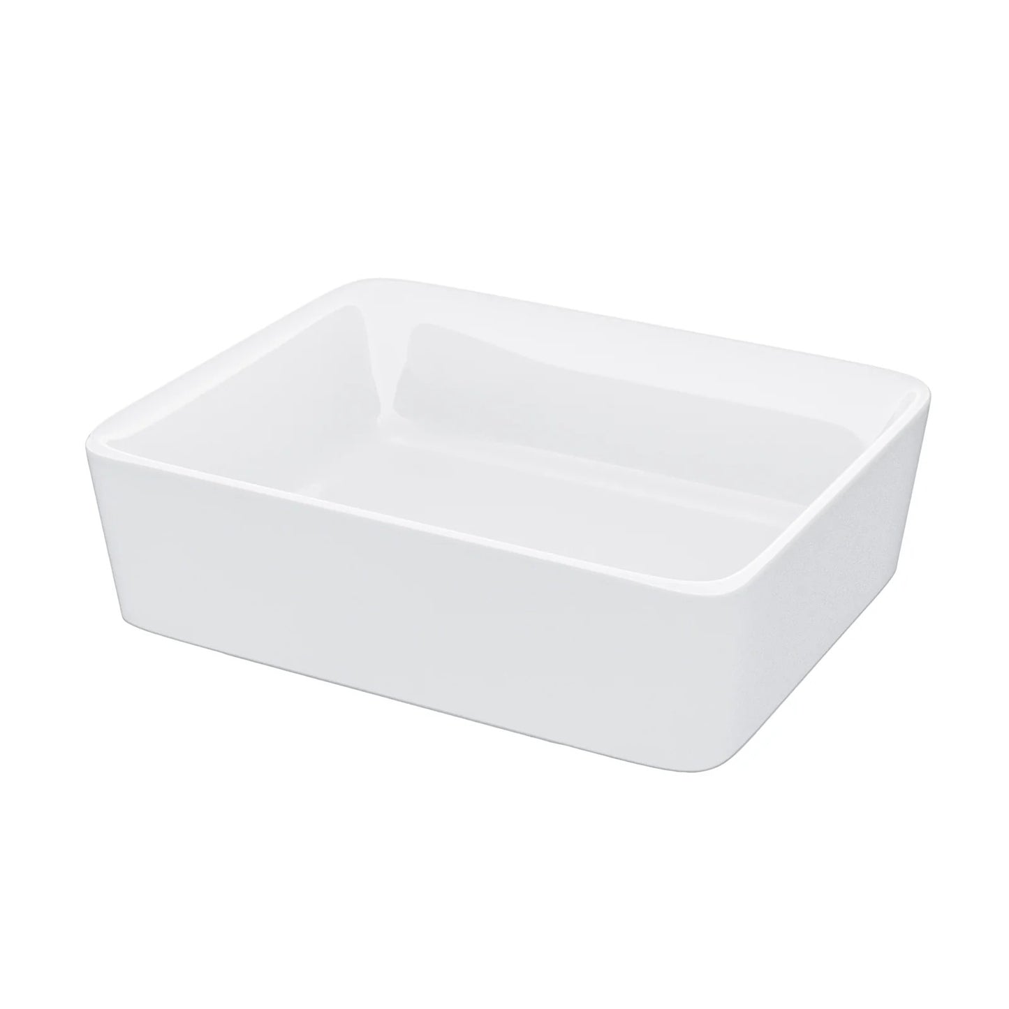 IV8025 490 x 375mm Countertop Basin Rectangle Gloss White