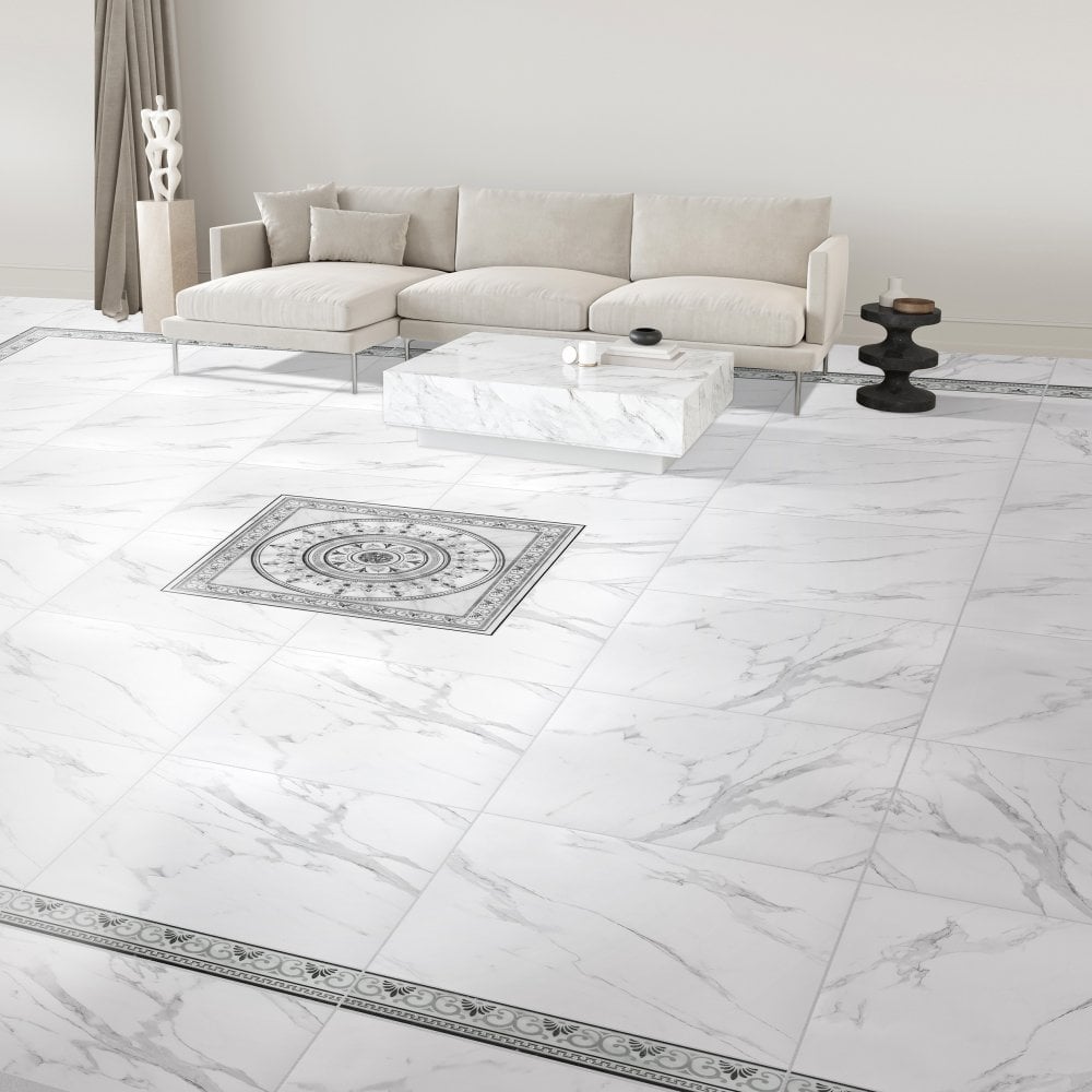 Bianco Estaturio Matt 60cm x 60cm Wall and Floor Tile