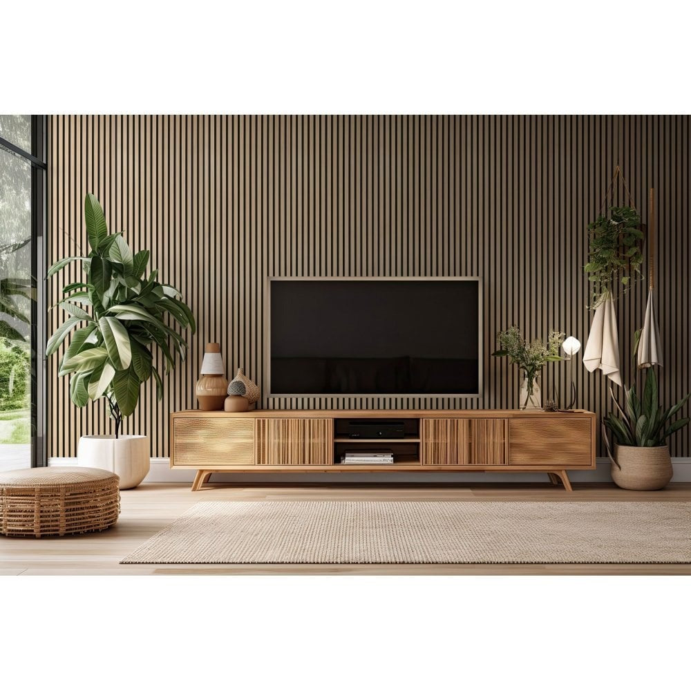 Classic Oak Acoustic Wood Panel 240cm x 60cm x 21mm