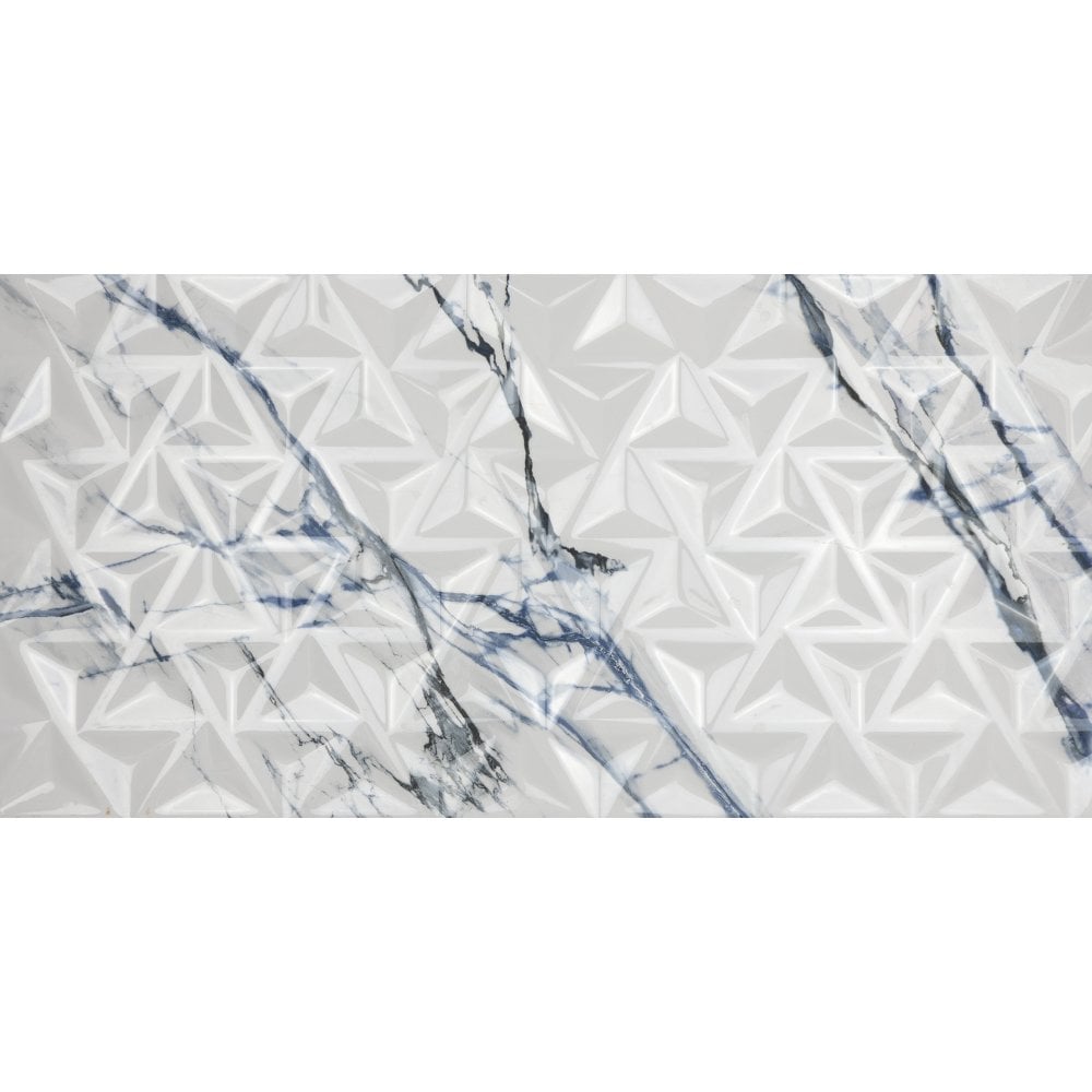 Oikas Blue Decor 30cm x 60cm Wall Tile