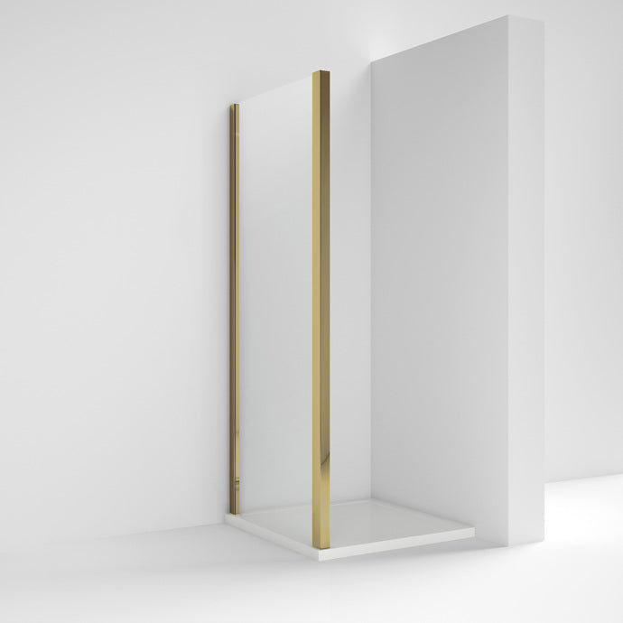 Hygen 6mm Brushed Brass Sliding Shower Door 1000mm