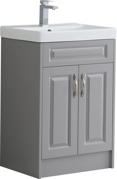 Hilton 600mm Traditional Waterproof PVC Vanity Unit and Basin