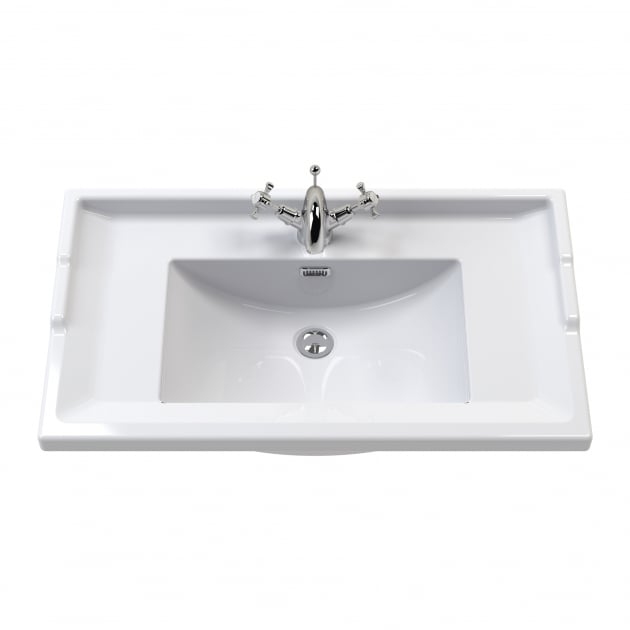 Hilton 600mm Traditional Waterproof PVC Vanity Unit and Basin
