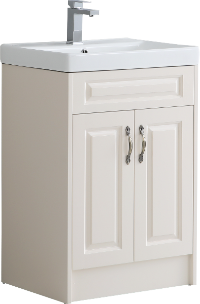 Hilton 600mm Traditional Waterproof PVC Vanity Unit and Basin