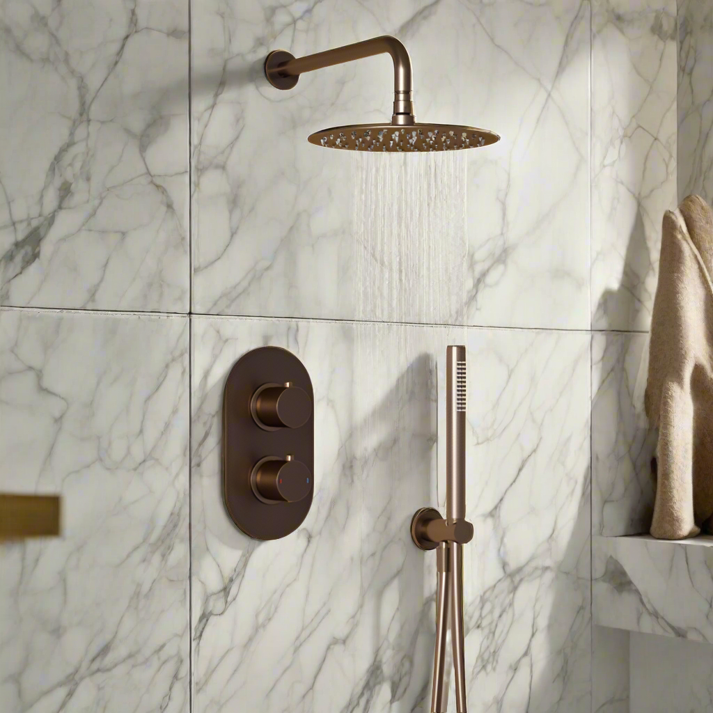 Elora Brushed Bronze 2 Way Concealed Shower