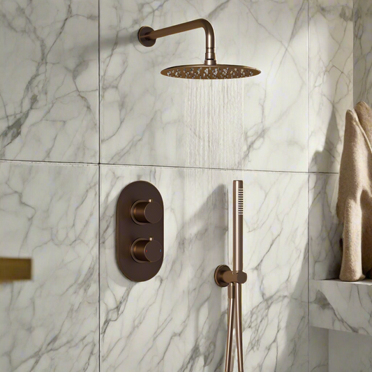 Elora Brushed Bronze 2 Way Concealed Shower
