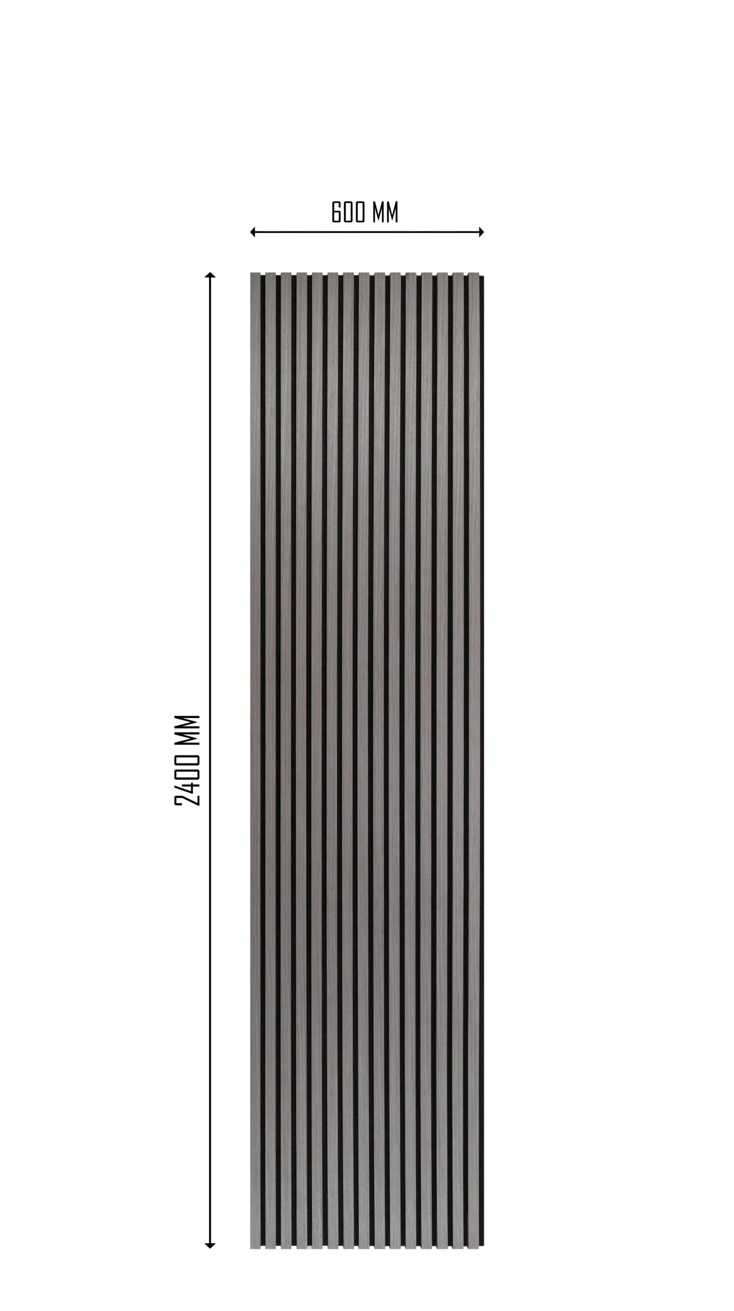 Grey Oak Wooden Slat Acoustic Wall Panel