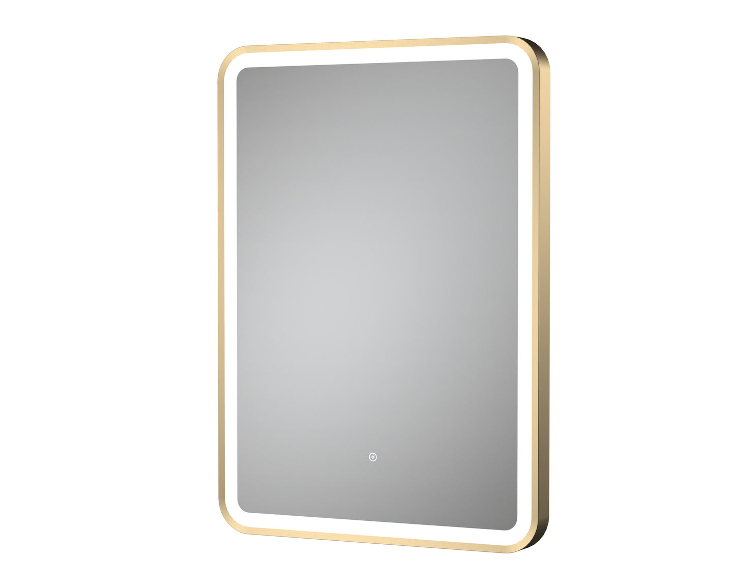 Hydrus Brushed Brass Framed LED Mirror