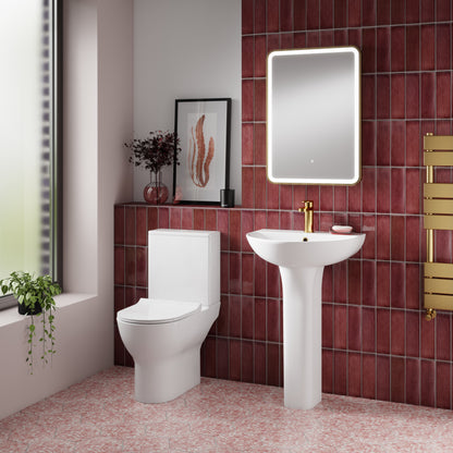 Freya 550mm 1TH Basin & Pedestal