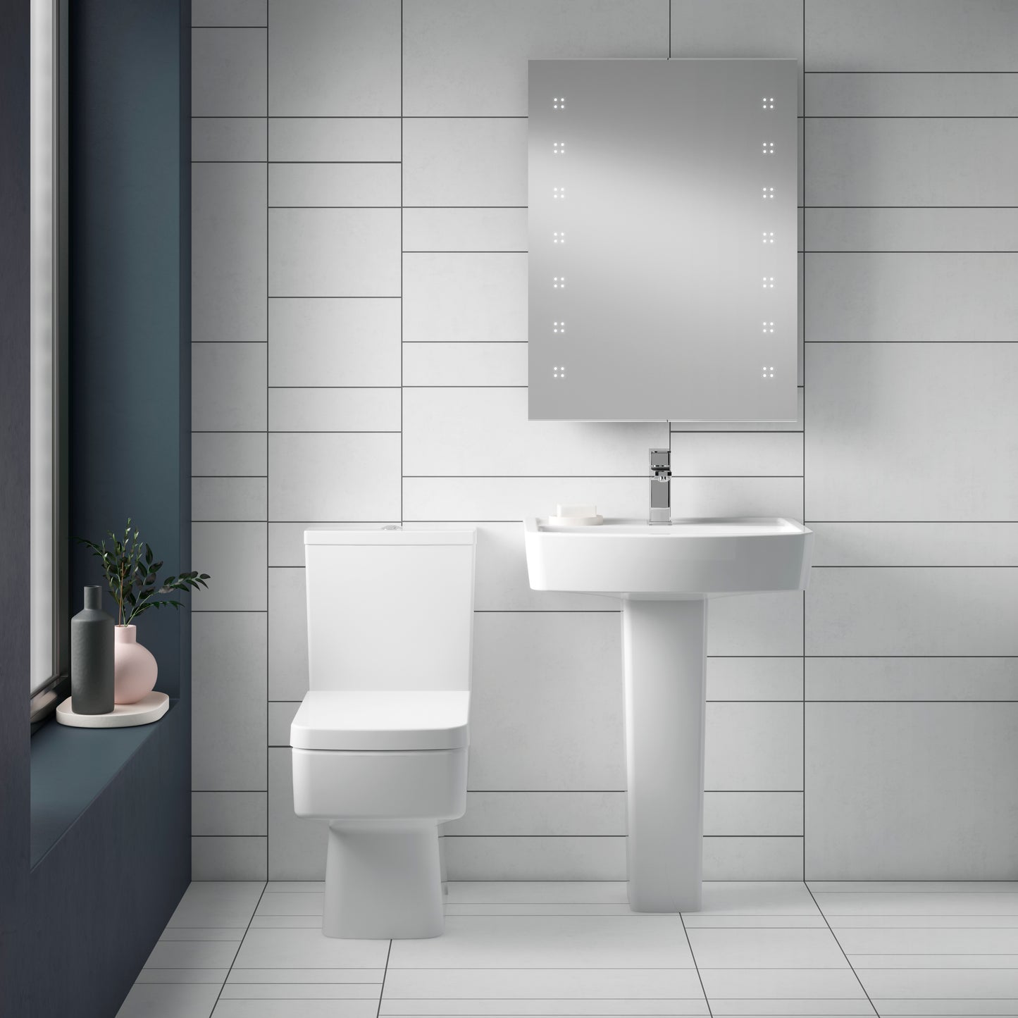 Bliss 600mm 1TH Basin & Pedestal