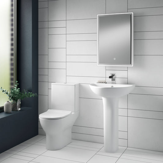 Freya 550mm 1TH Basin & Pedestal