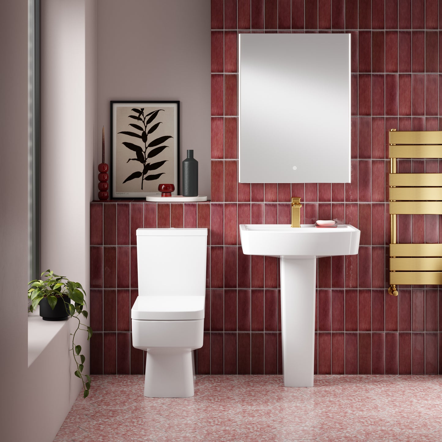 Bliss 600mm 1TH Basin & Pedestal