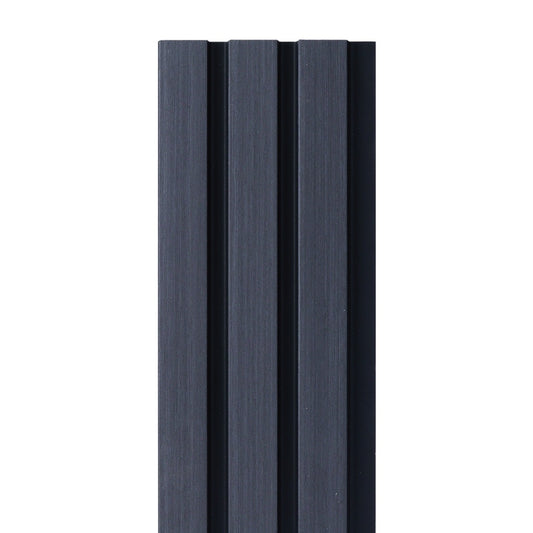 CHARCOAL BLACK 3D SLAT WALL CLADDING PANEL WATERPROOF