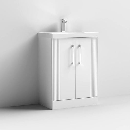 Deco 600mm Floor Standing 2 Door Vanity & Basin