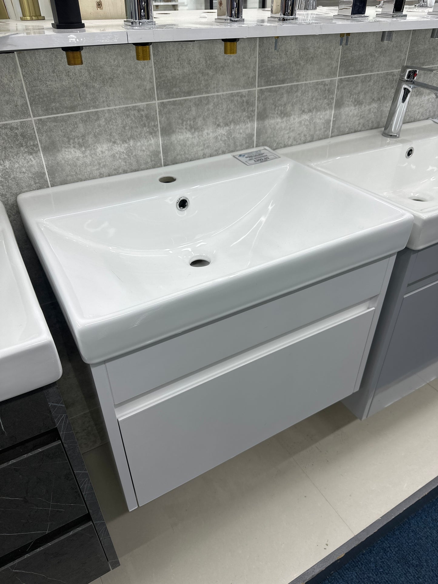 Element 600 Wall Hung Waterproof PVC Vanity Unit and Basin One Drawer