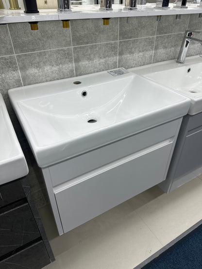 Element 600 Wall Hung Waterproof PVC Vanity Unit and Basin One Drawer