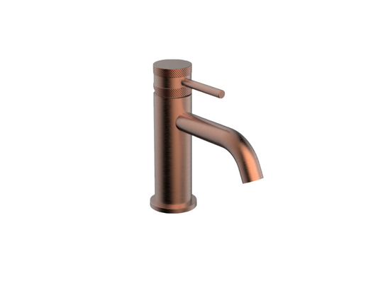 Clarity Knurled Brushed Bronze Basin Mixer