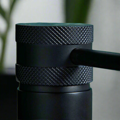 Clarity Knurled Matt Black Basin Mixer