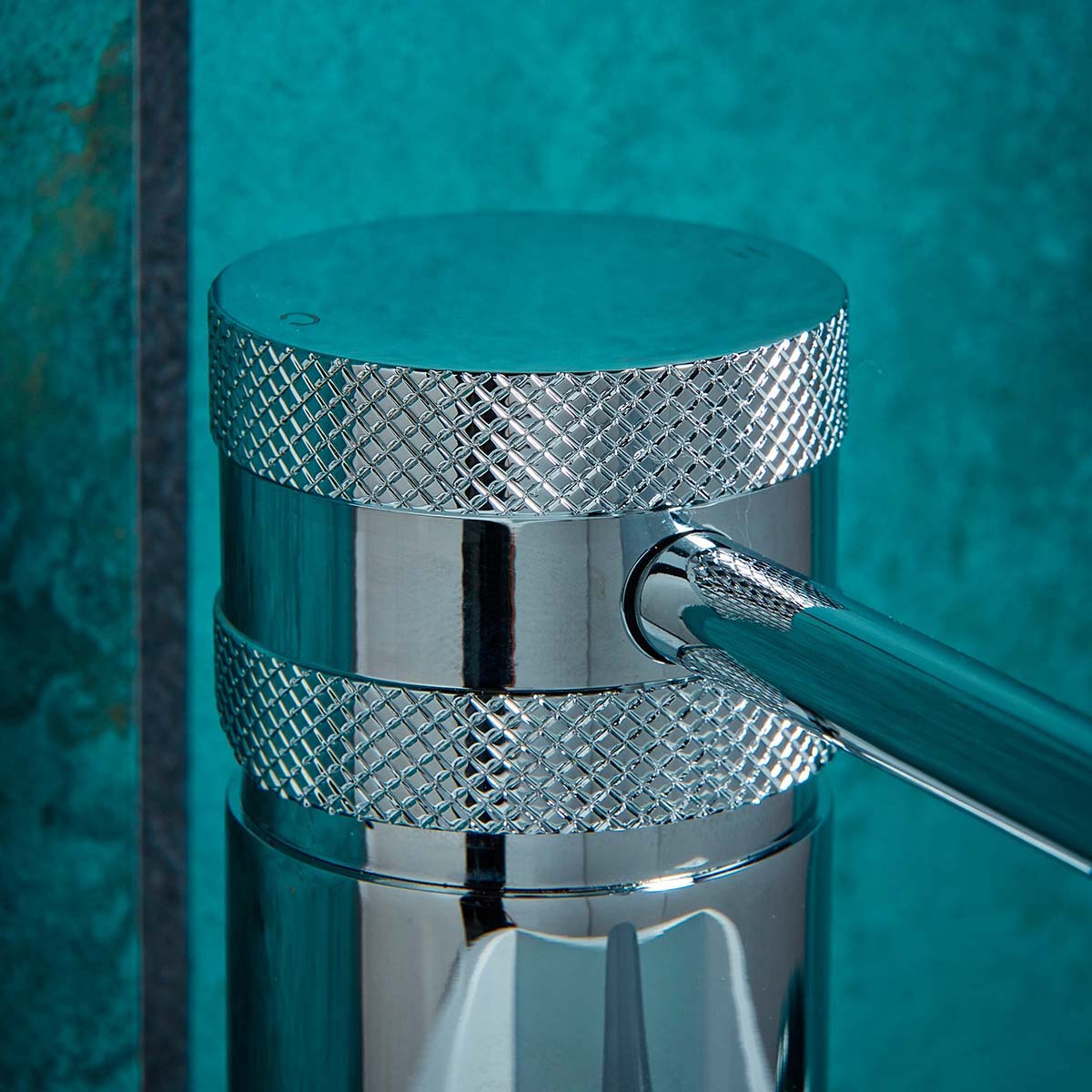 Clarity Knurled Chrome Tall Basin Mixer