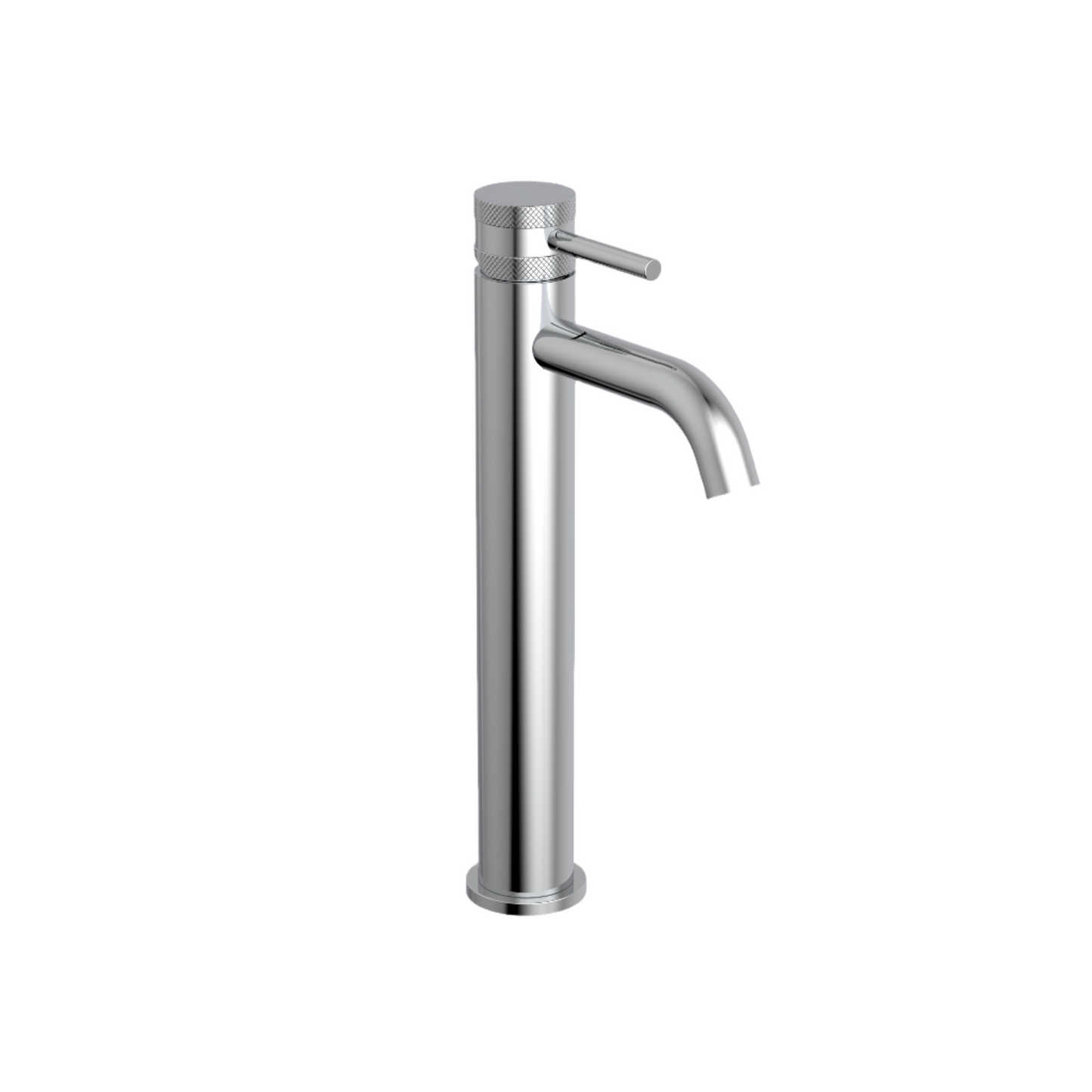 Clarity Knurled Chrome Tall Basin Mixer