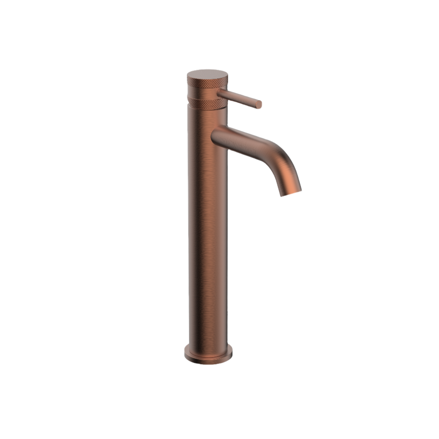 Clarity Knurled Brushed Bronze Tall Basin Mixer