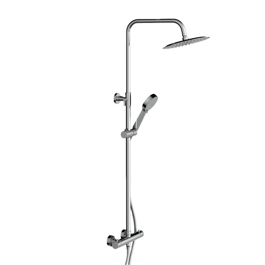 Clarity Knurled Chrome Thermostatic Bar Shower
