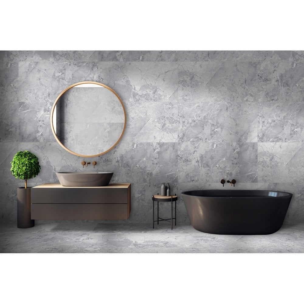Geo Pebbles Grey 30cm x 60cm Wall and Floor Tile