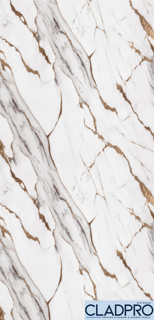 Golden Glacier - 1m Cladding Shower Panels