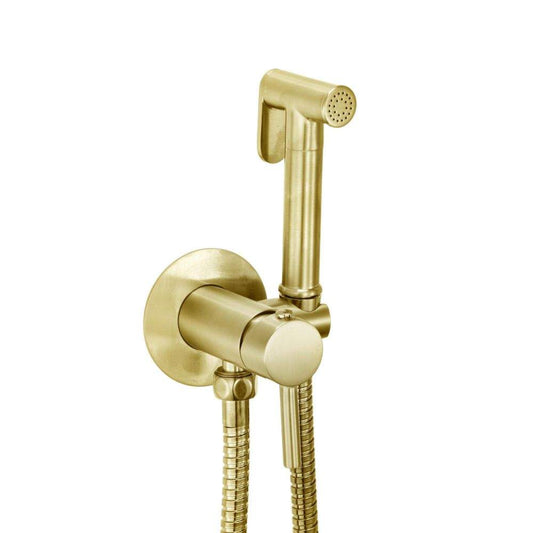 Brushed Brass Manual Mixer Douche Kit