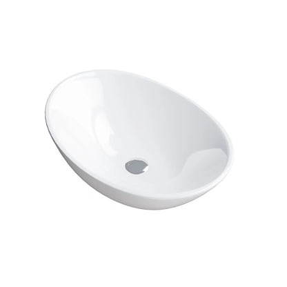IV8021 410 X 335mm Oval Counter Top Basin Gloss White