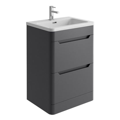 Revive 600 Floor Standing Waterproof PVC Unit & Basin 2 Draw