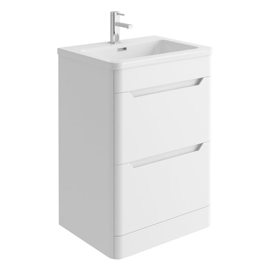 Revive 600 Floor Standing Waterproof PVC Unit & Basin 2 Draw