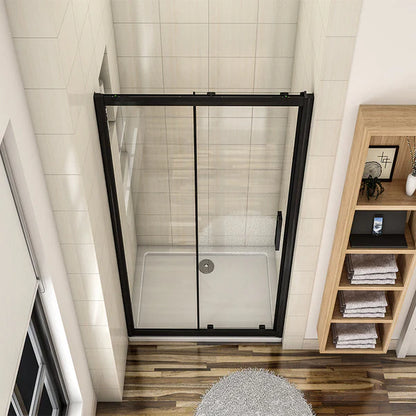 Aspire 8mm Black Sliding Shower Door 1000mm