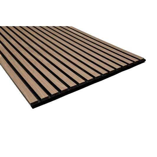 Walnut Wooden Slat Acoustic Wall Panel 600x2400x21mm