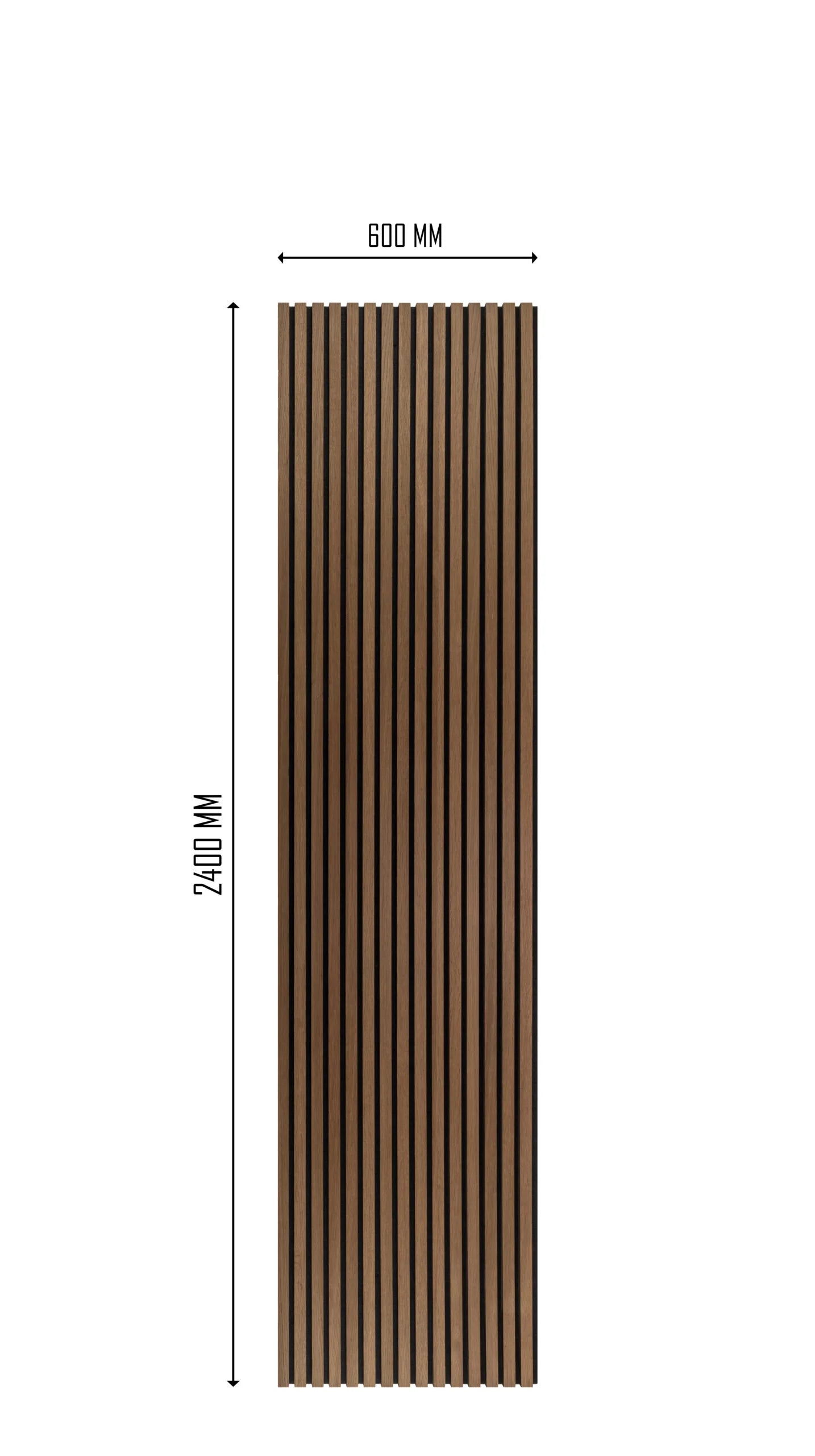 Walnut Wooden Slat Acoustic Wall Panel 600x2400x21mm