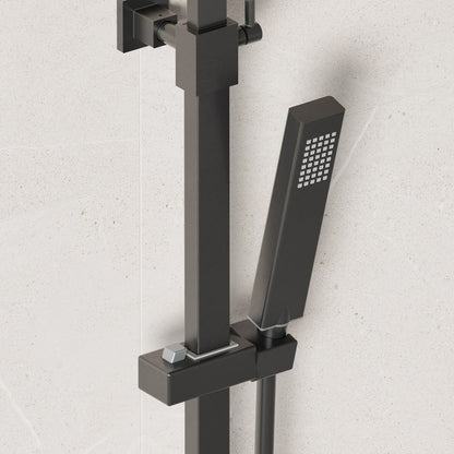 Gunmetal Cool Touch Square Thermostatic Bar Shower