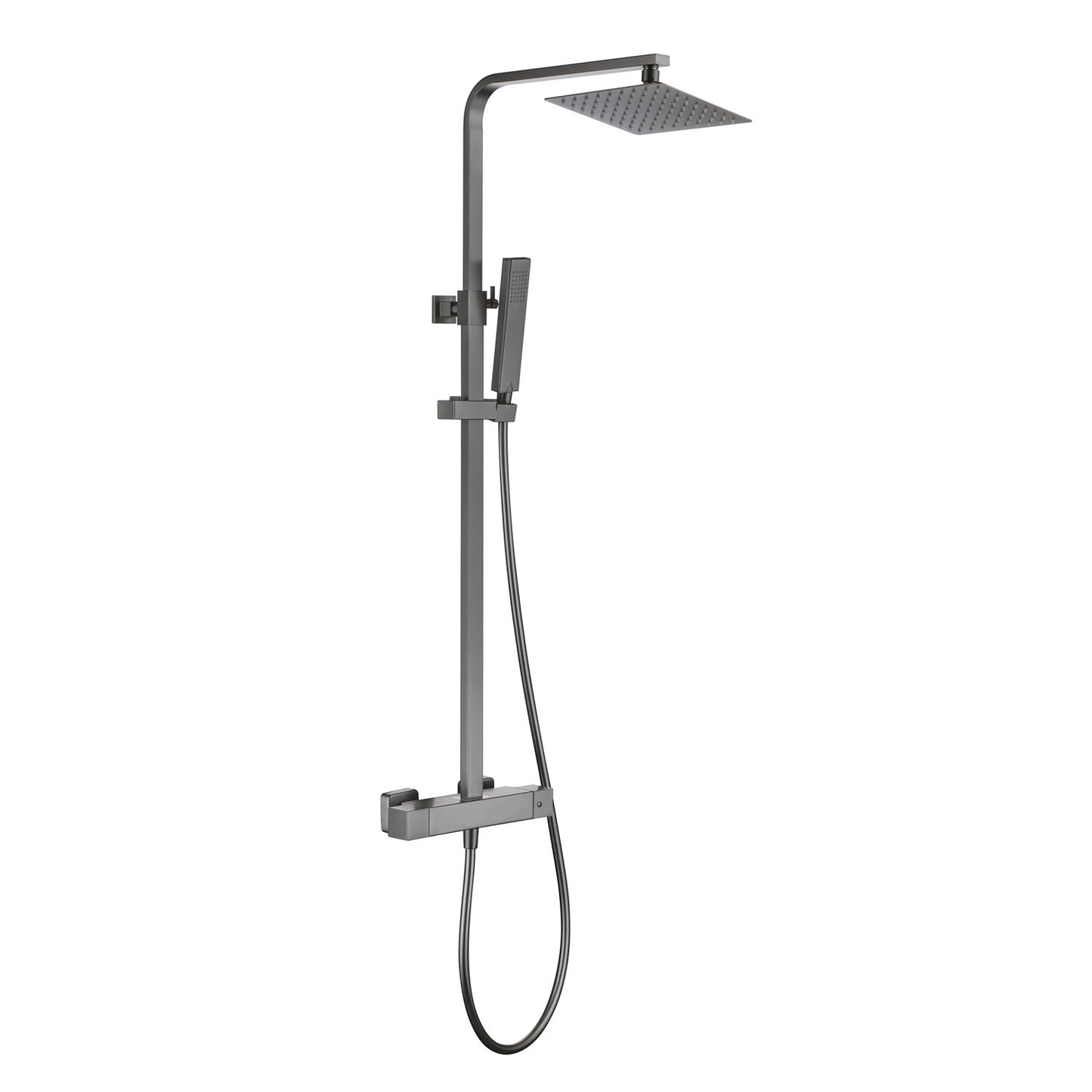 Gunmetal Cool Touch Square Thermostatic Bar Shower