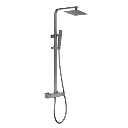 Gunmetal Cool Touch Square Thermostatic Bar Shower