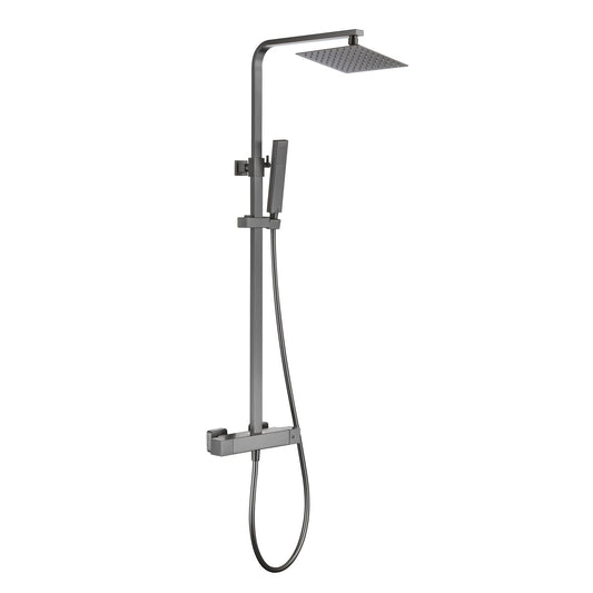 Gunmetal Cool Touch Square Thermostatic Bar Shower