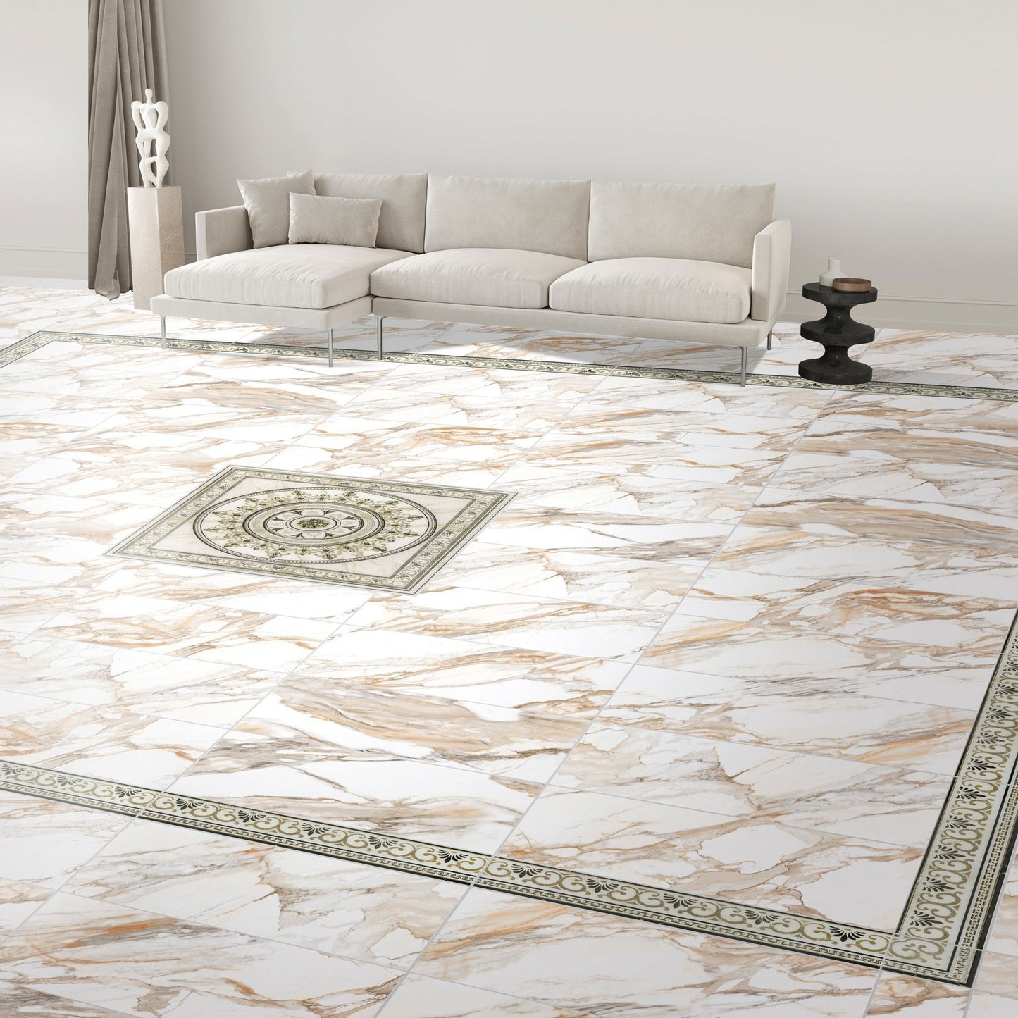 Arianna Gold 60cm x 60cm Decor Floor Tile