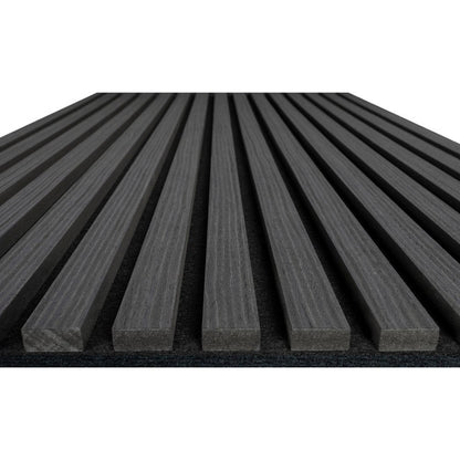 Black Oak Wooden Slat Acoustic Wall Panel 600x2400x21mm