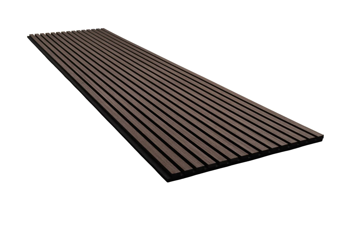 Smoked Walnut Wooden Slat Acoustic Wall Panel 600x2400x21mm