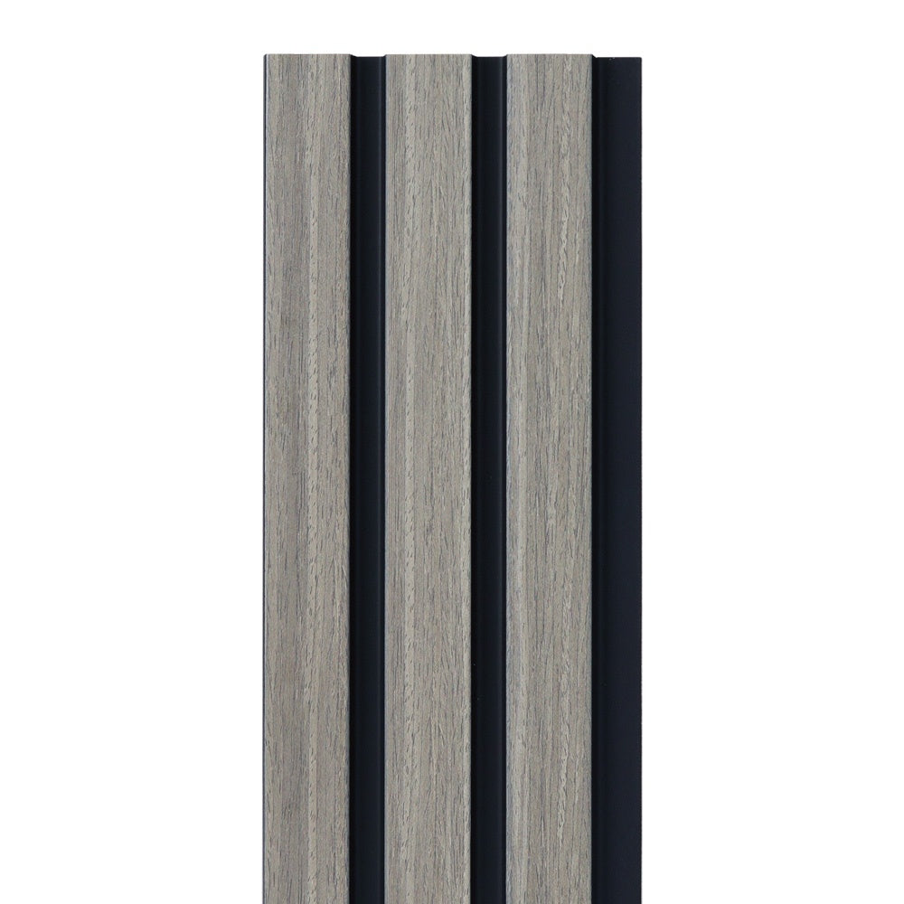 GREY OAK 3D SLAT WALL CLADDING PANEL WATERPROOF